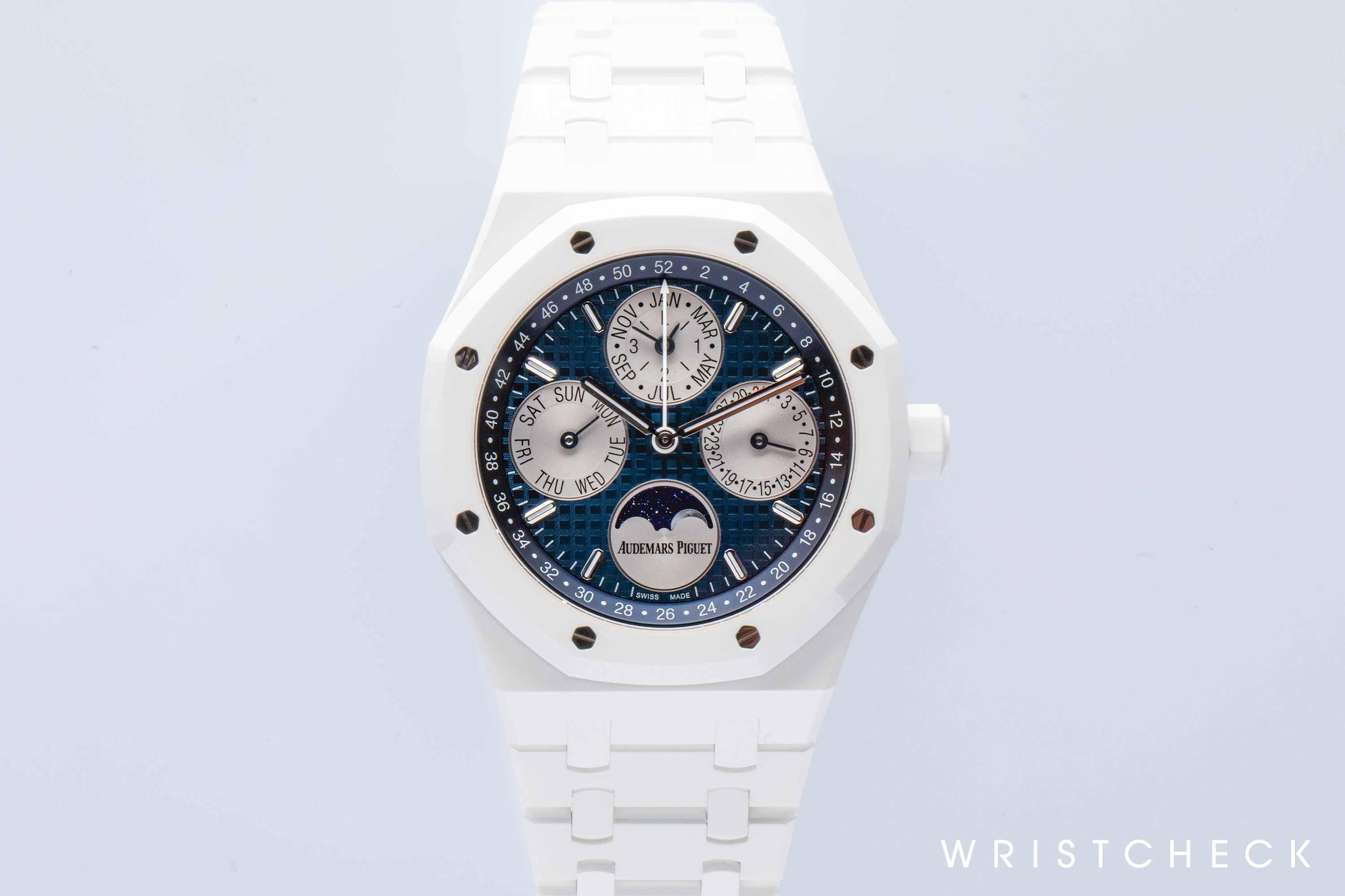 Royal Oak Perpetual Calendar in full white ceramic