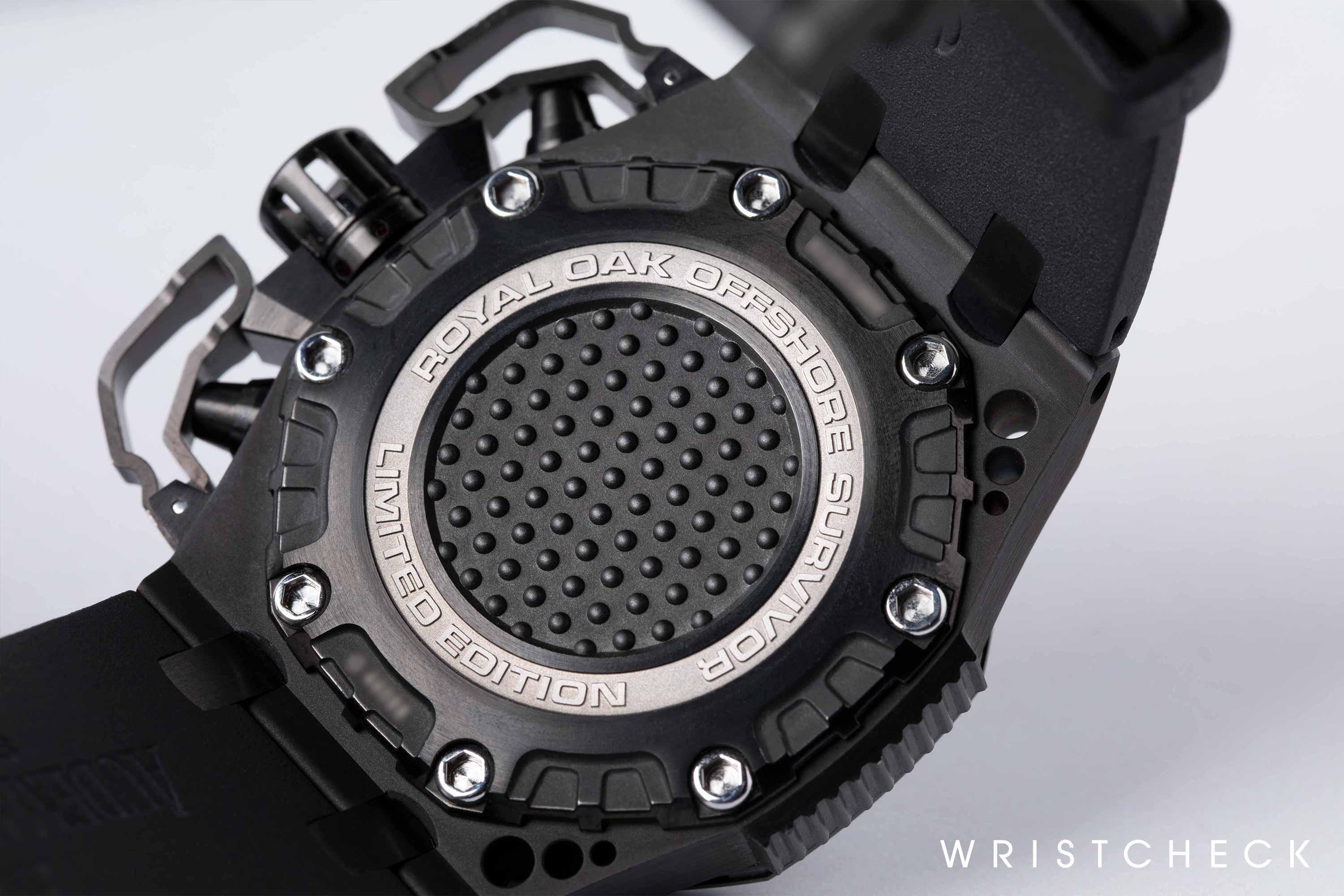 Case back of Royal Oak Offshore ‘Survivor’ Chronograph