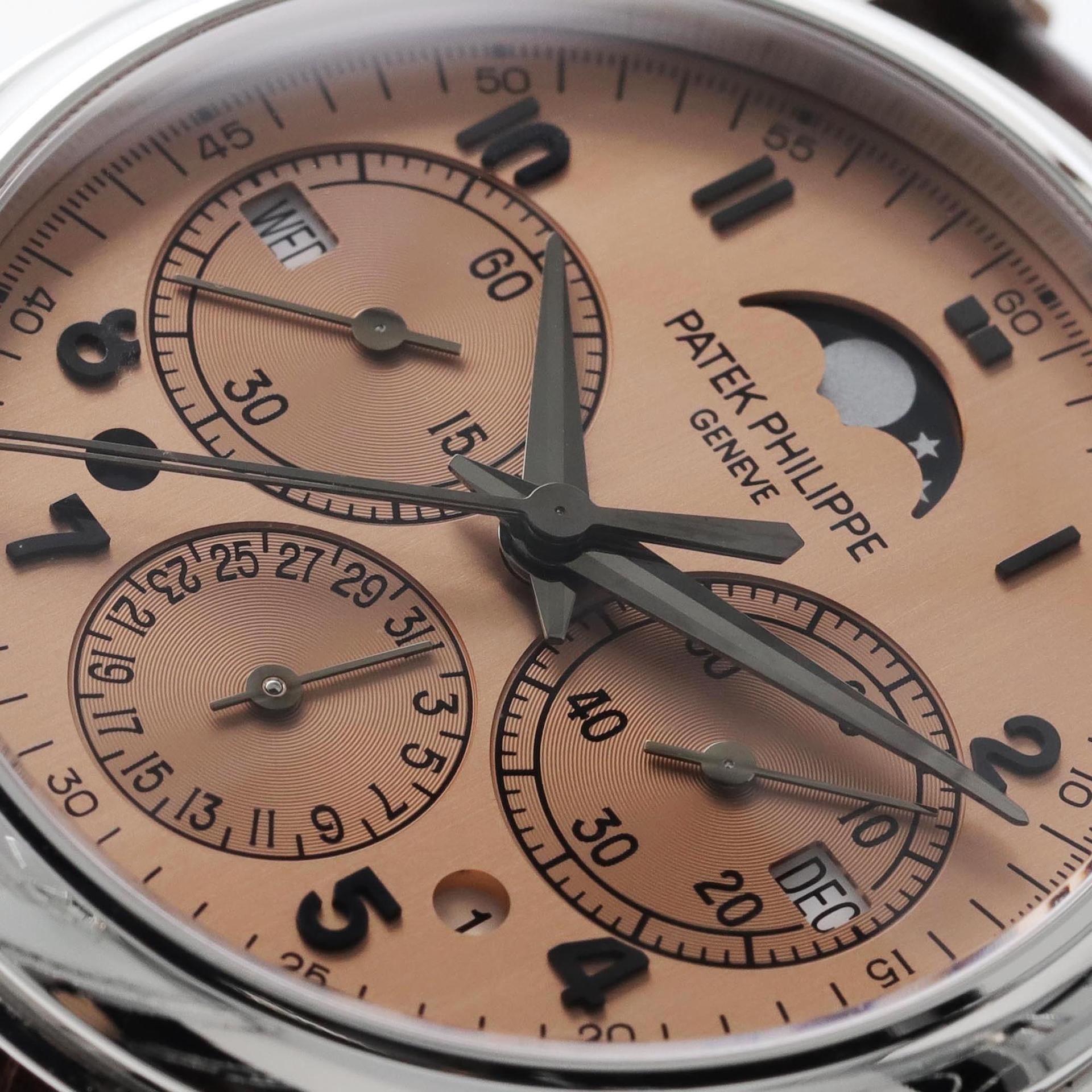Perpetual Calendar Split-Second Monopusher Chronograph with Salmon dial condition photo