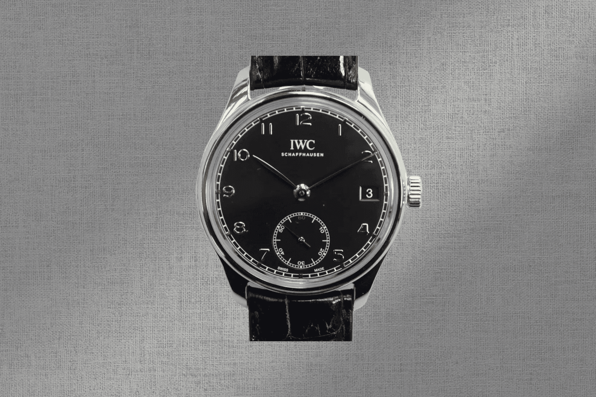 IWC Portugieser Eight Days Stainless Steel Black Dial