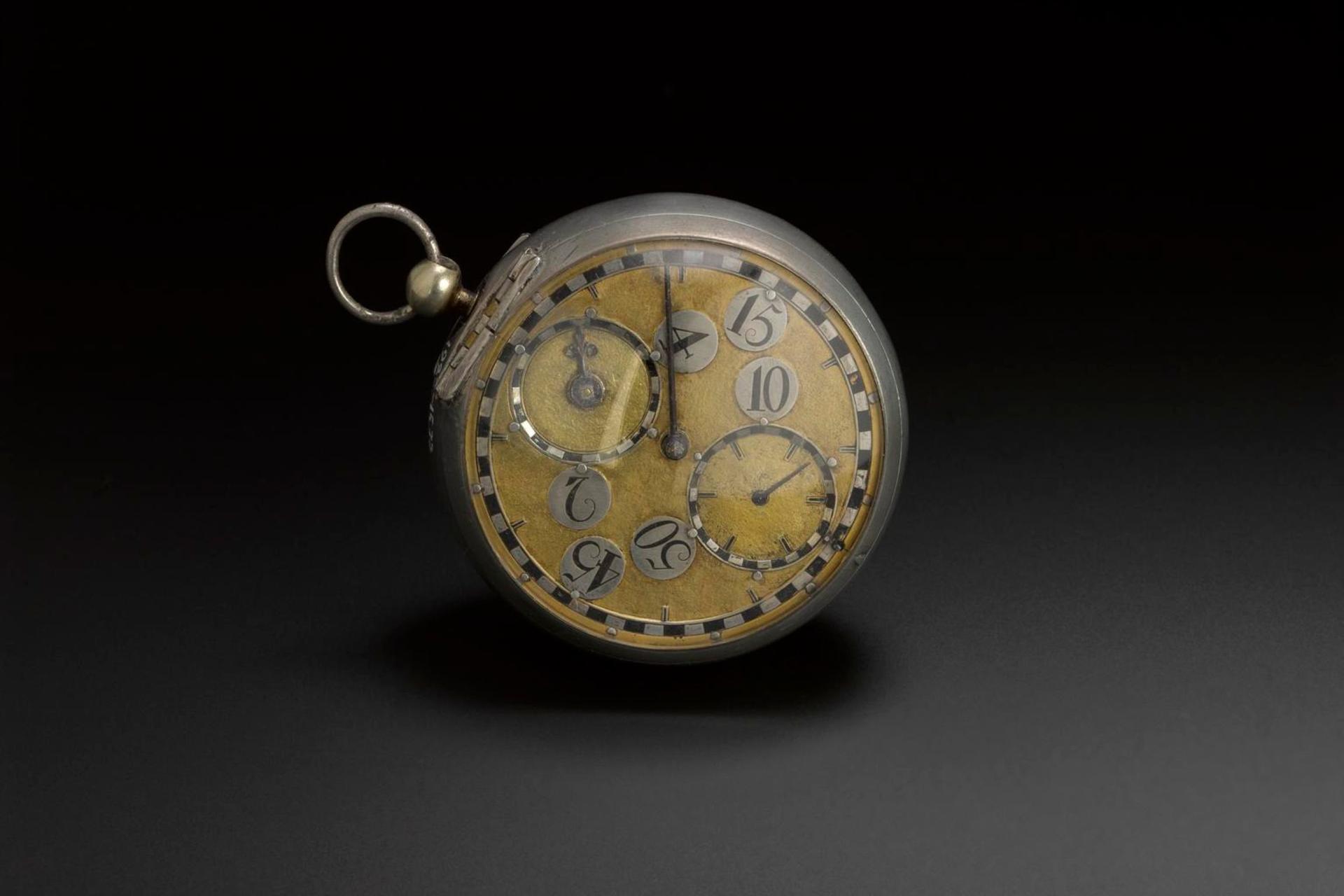 An early balance spring watch by Thomas Tompion with a 'Regulator' type dial, housed in a silver case, was made in London, England, between 1675 and 1679 Photo: Science Museum Group