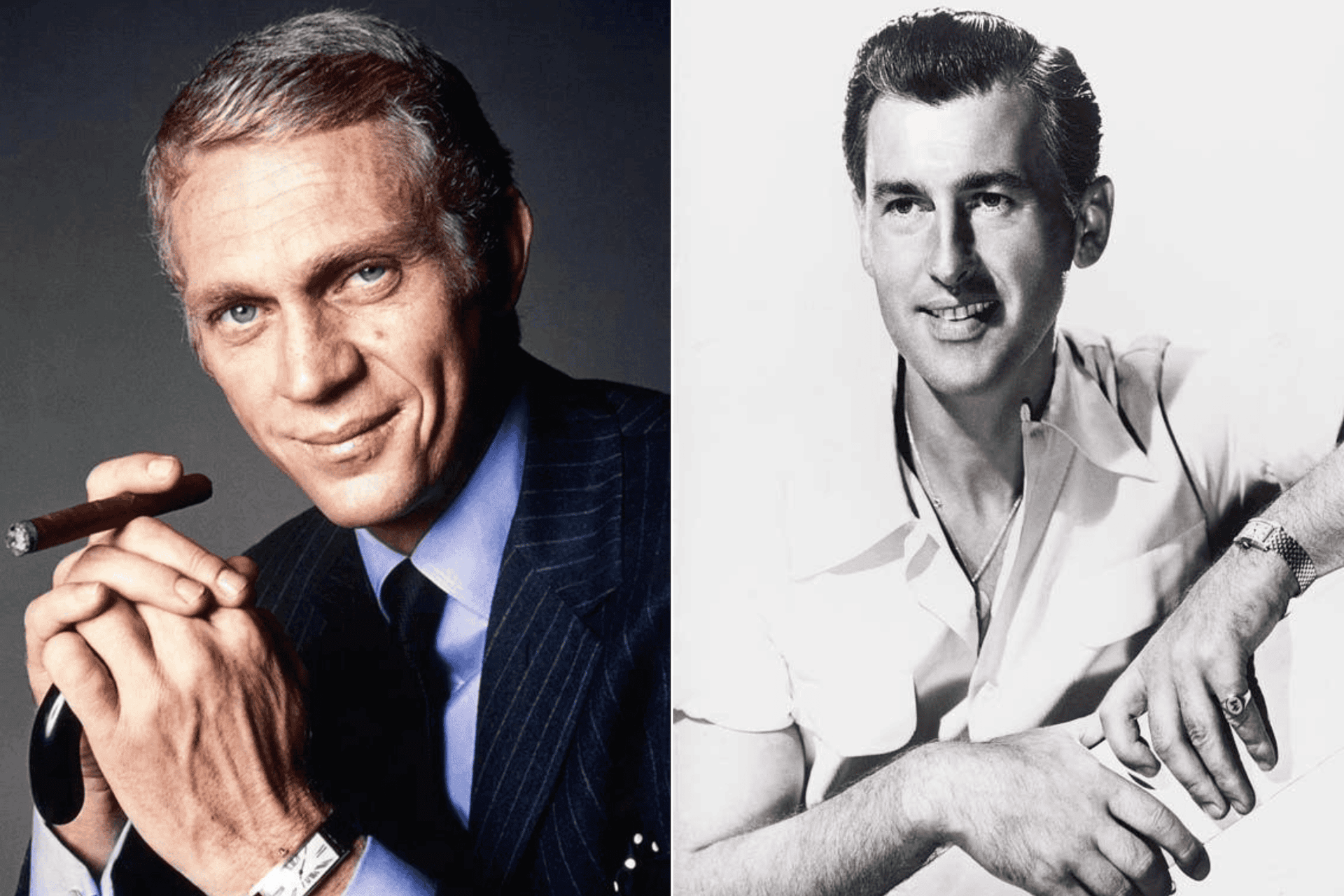 The Cintrée was worn by both Steve McQueen (left) and Stewart Granger (right)