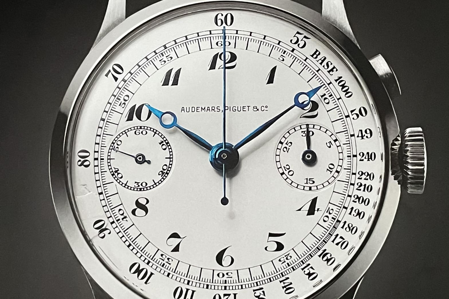 13CHRO in steel, made in 1934 and sold in 1936 to Baron Sysonby, image copyright  Audemars Piguet