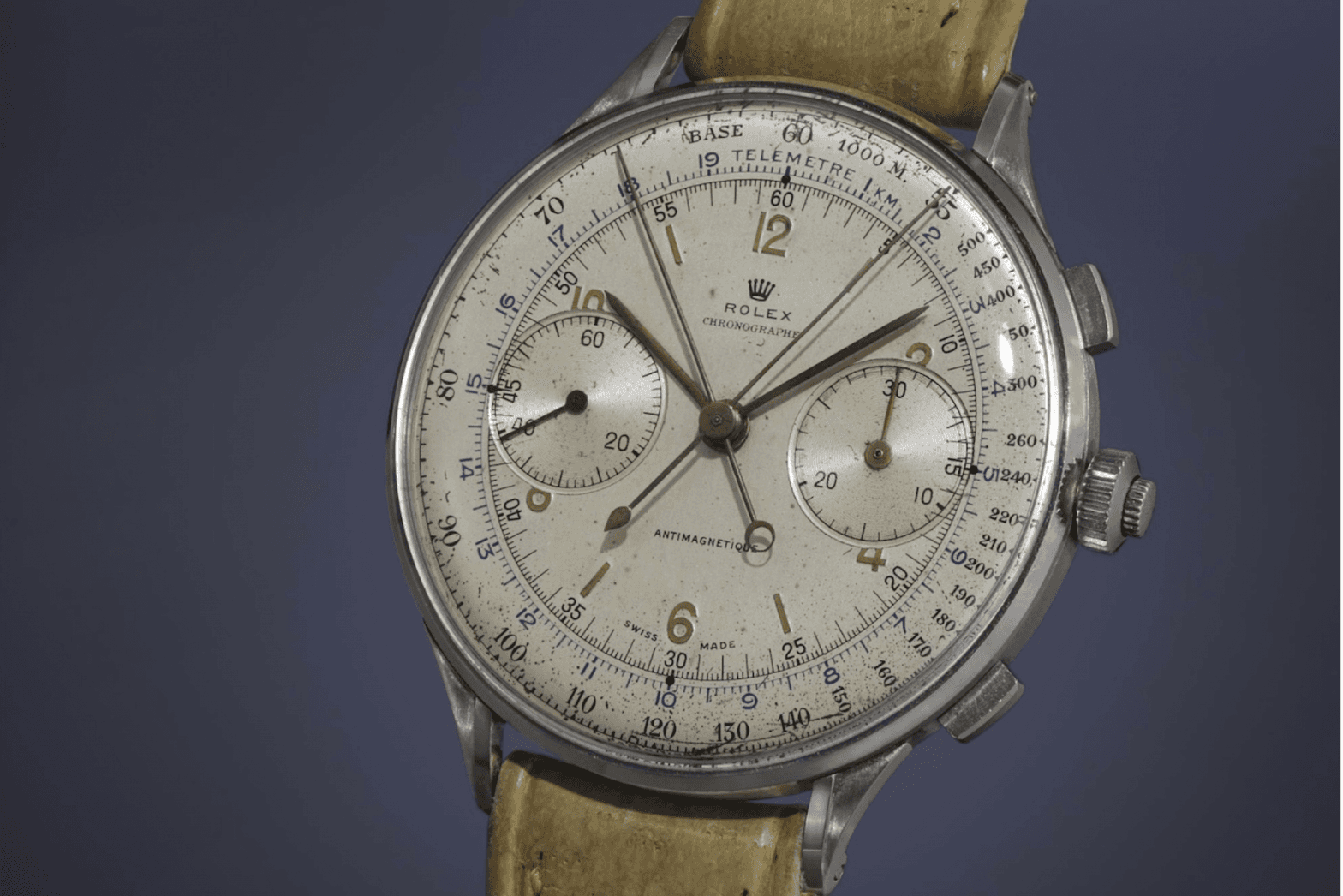 Monochrome watches - Ref. 4113 the only Rolex Rattrapante Chronograph model ever constructed