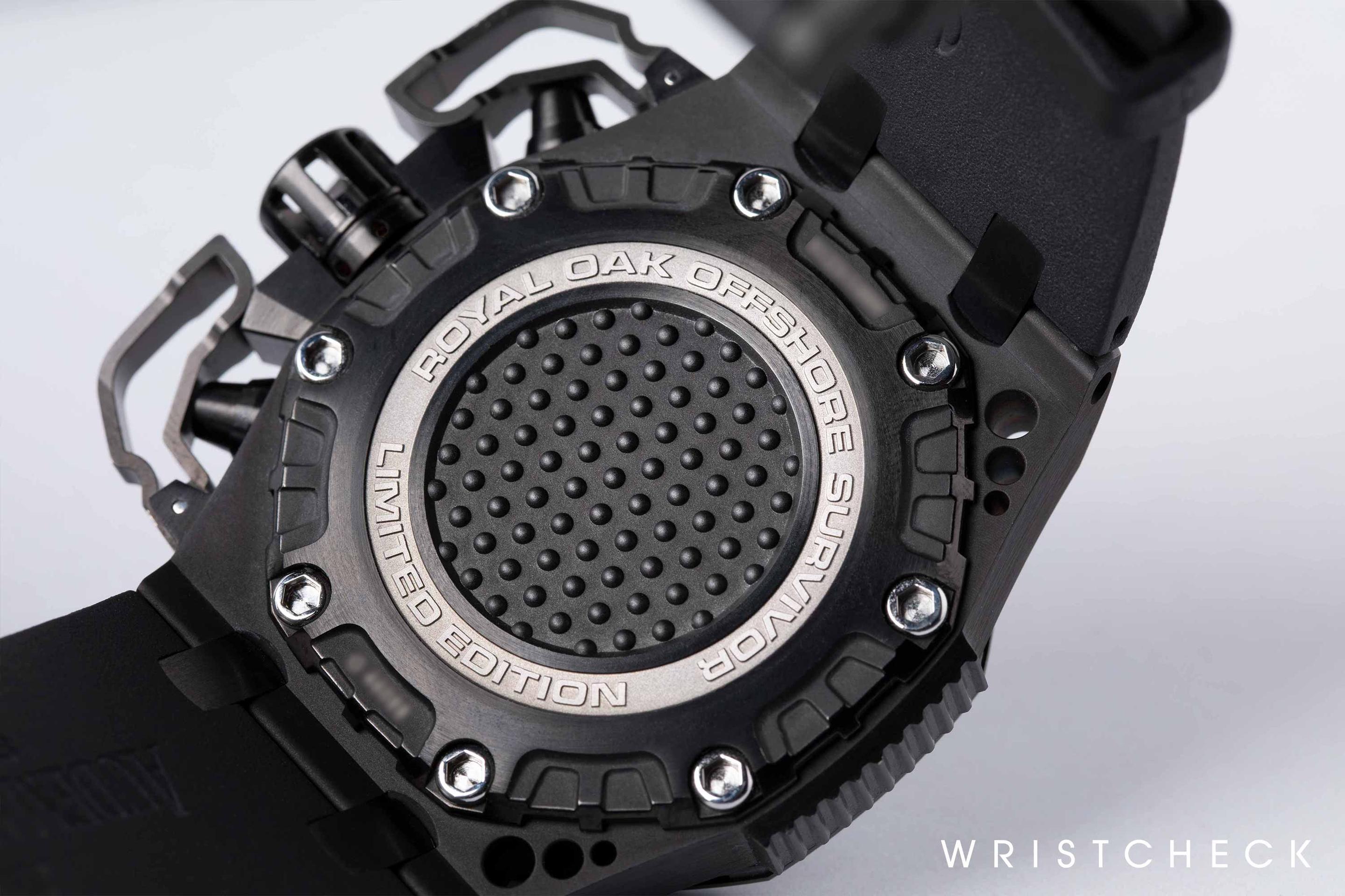 Case back of Royal Oak Offshore ‘Survivor’ Chronograph